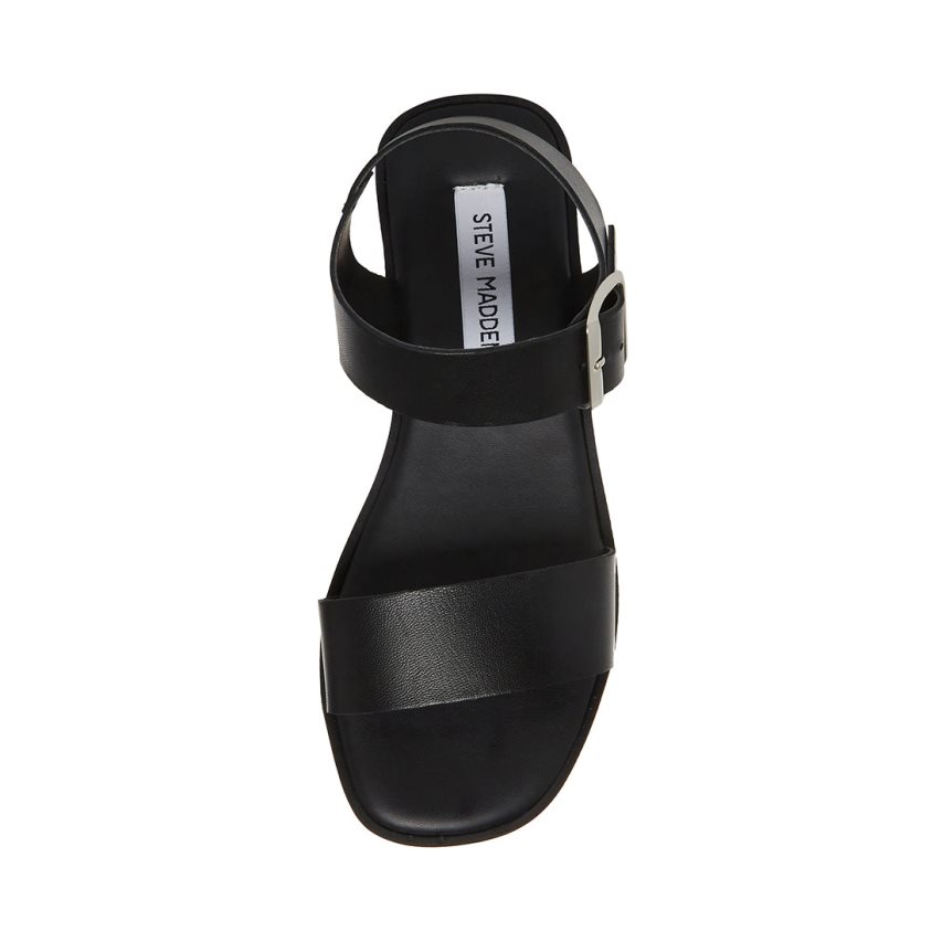 Sandalias de Plataforma Steve Madden Keenan Cuero Mujer Negras | ES DVE902